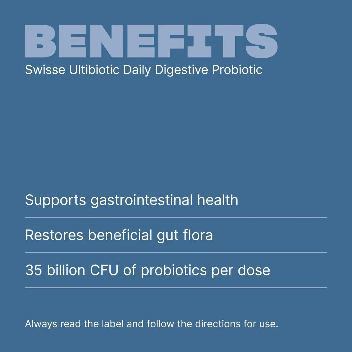 Swisse Ultibiotic Daily Digestive Probiotic – Digestive System Health Support