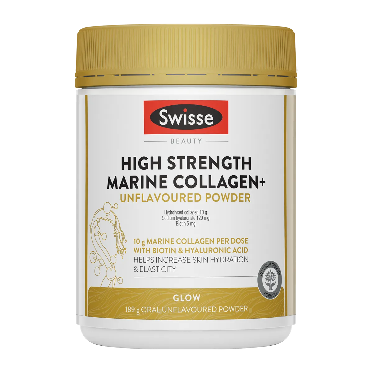Swisse Beauty High Strength Marine Collagen+ Unflavoured Powder