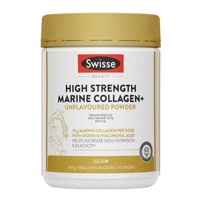 Swisse Beauty High Strength Marine Collagen+ Unflavoured Powder