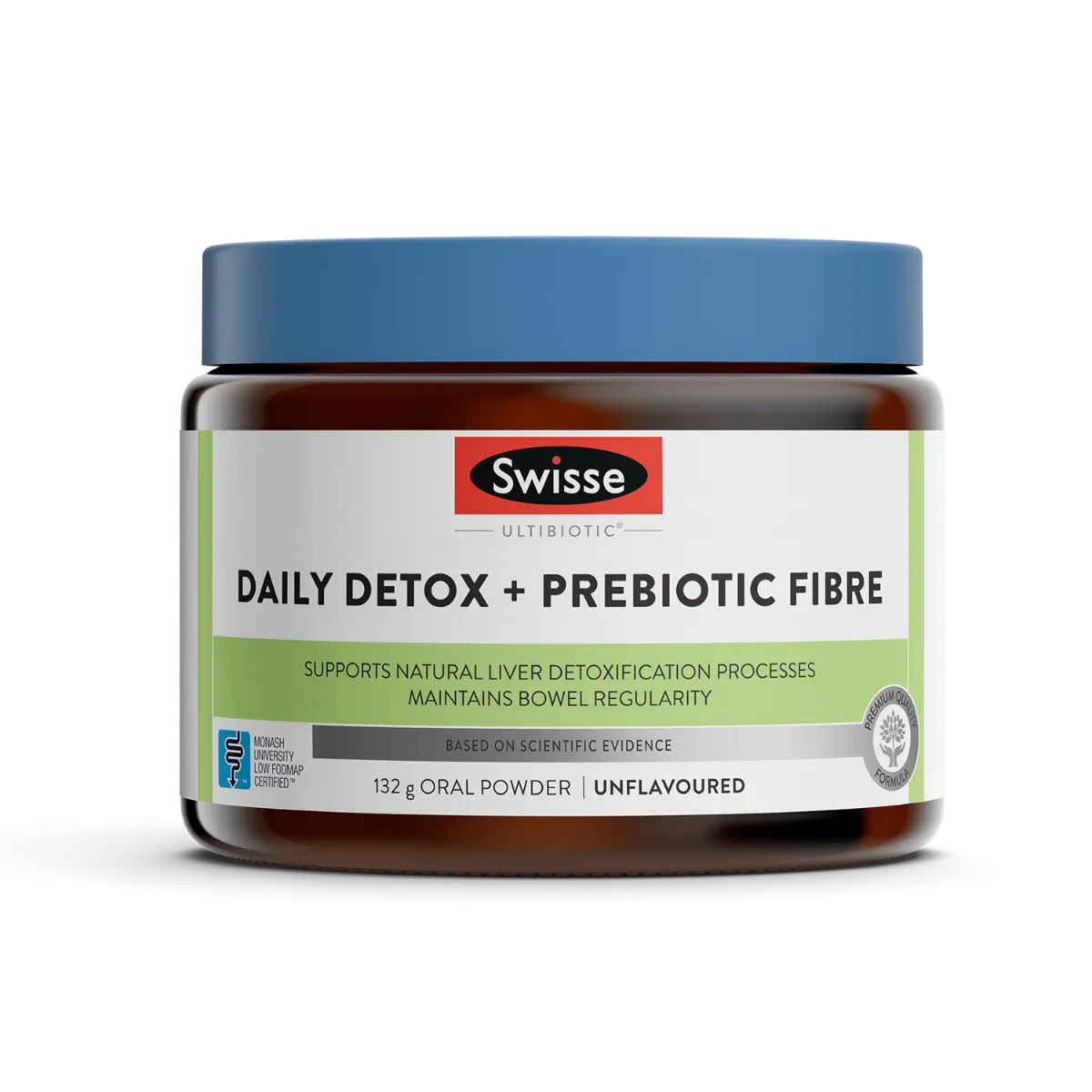 Swisse Ultibiotic Daily Detox + Prebiotic Fibre Powder – With Sunfiber®
