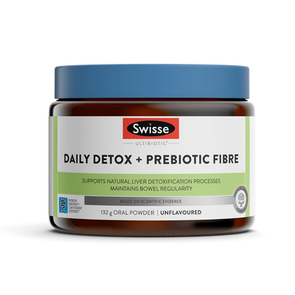 Swisse Ultibiotic Daily Detox + Prebiotic Fibre Powder – With Sunfiber®