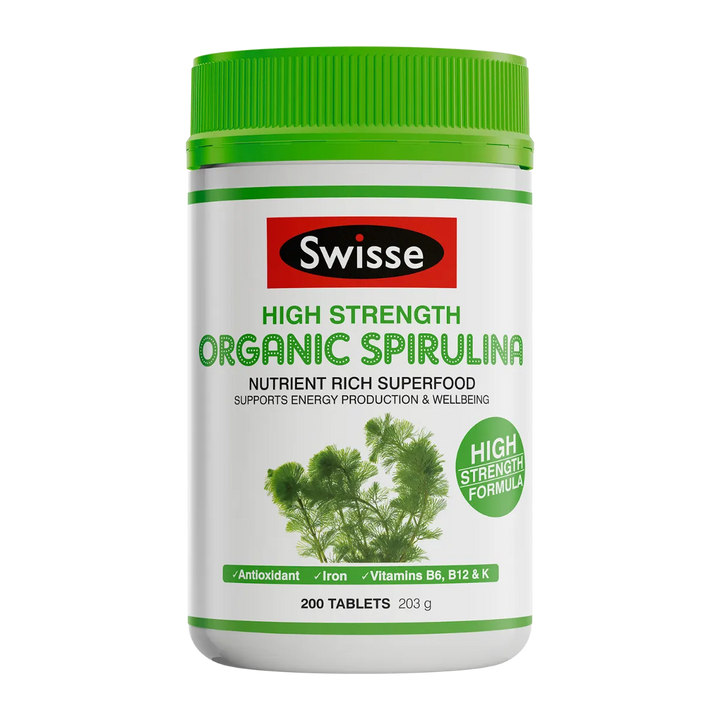 Swisse High Strength Organic Spirulina – 120 Tablets