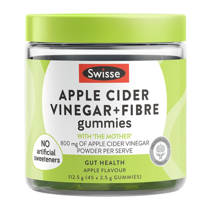 Swisse Apple Cider Vinegar + Fibre Gummies – Gut Health Support