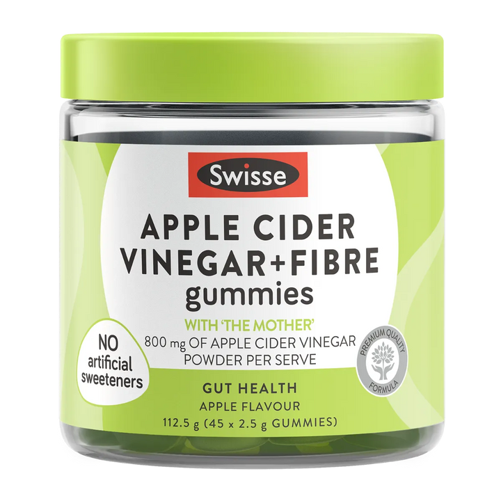 Swisse Apple Cider Vinegar + Fibre Gummies – Gut Health Support