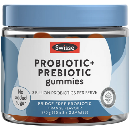 Swisse Probiotic + Prebiotic Gummies – 3 Billion CFU Probiotics