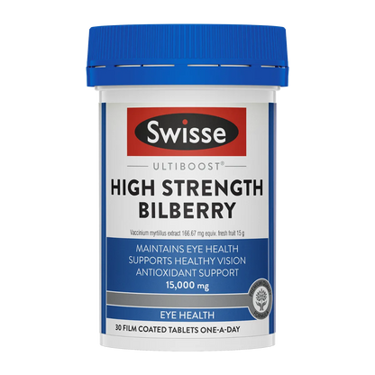 Swisse Ultiboost High Strength Bilberry – Eye Health Support