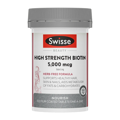 Swisse Beauty High Strength Biotin – Herb-Free Formula