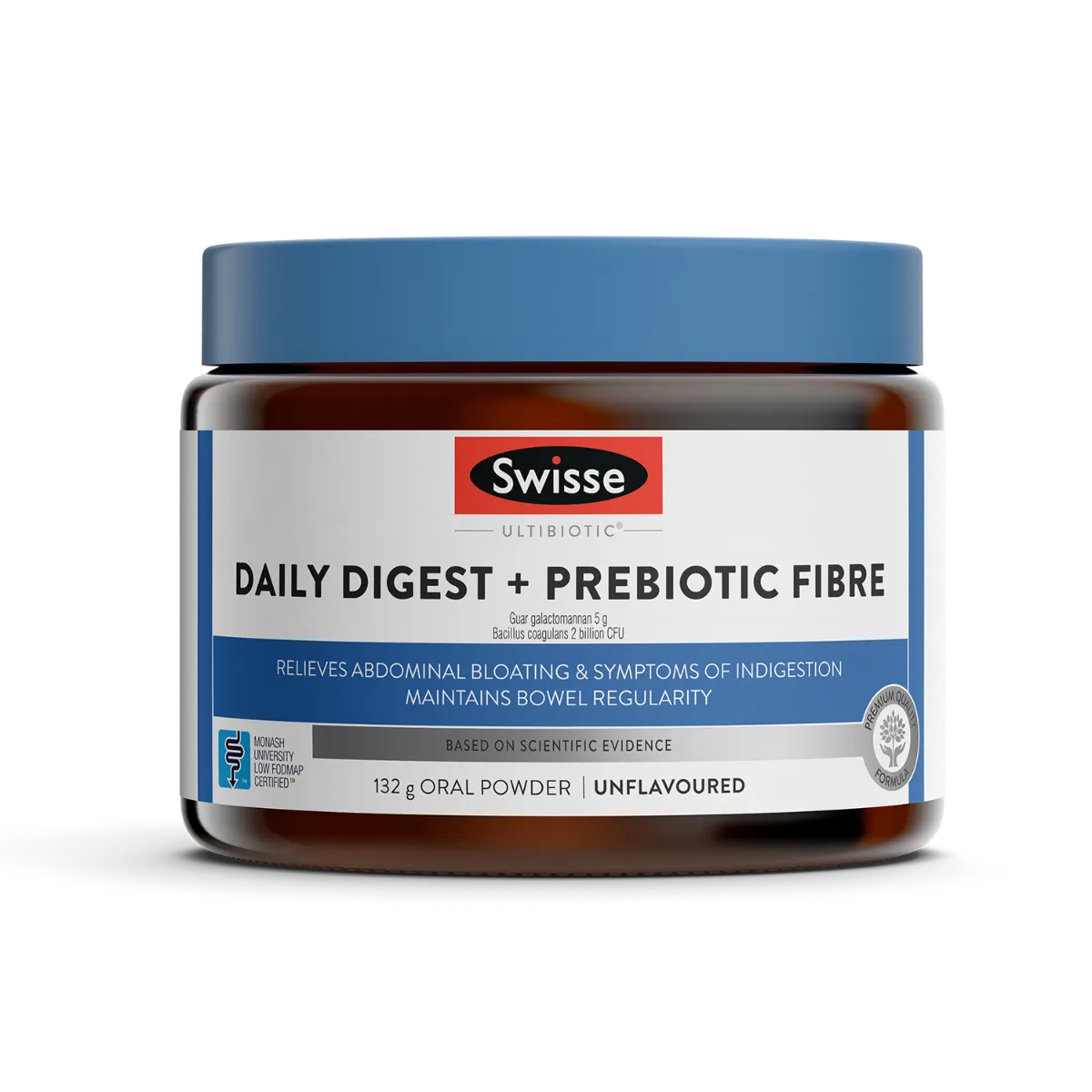 Swisse Ultibiotic Daily Digest + Prebiotic Fibre Powder – With Sunfiber®