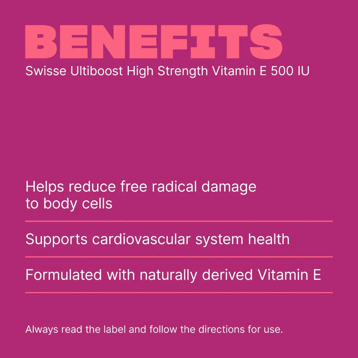 Swisse Ultiboost High Strength Vitamin E 500 IU