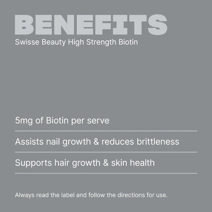 Swisse Beauty High Strength Biotin – Herb-Free Formula
