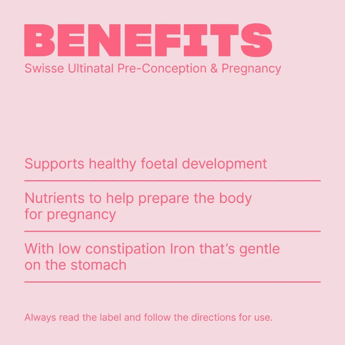 Swisse Ultinatal Pre-Conception & Pregnancy Multivitamin
