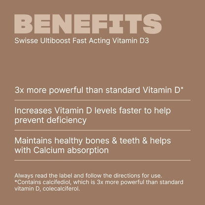 Swisse Ultiboost Fast Acting Vitamin D3 – With Calcifediol