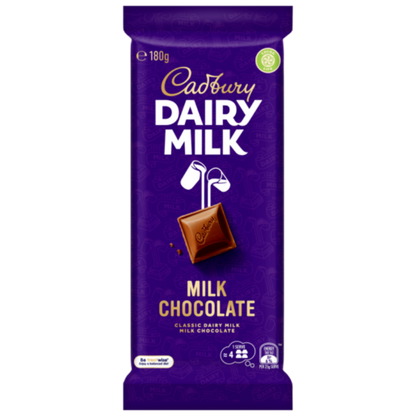 Dairy Milk, Milk Chocolate Block 180g