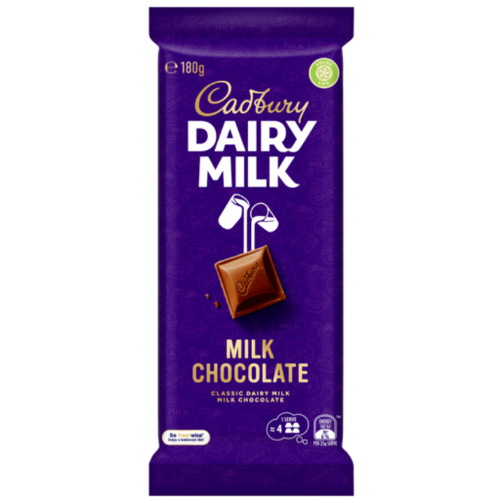 Dairy Milk, Milk Chocolate Block 180g