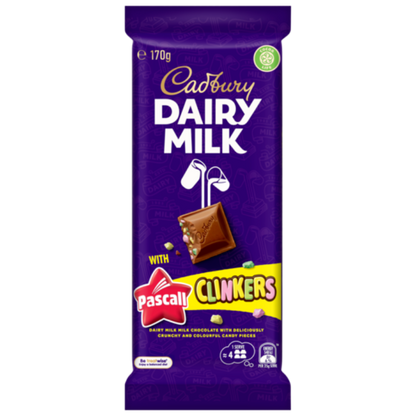 Cadbury Dairy Milk with Pascall Clinkers Chocolate Block 170g