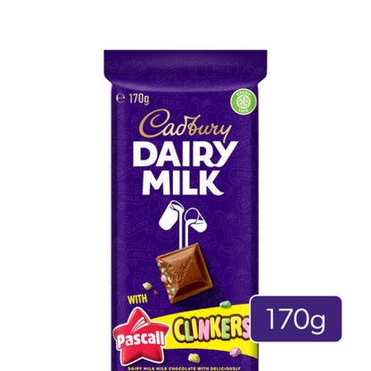 Cadbury Dairy Milk with Pascall Clinkers Chocolate Block 170g