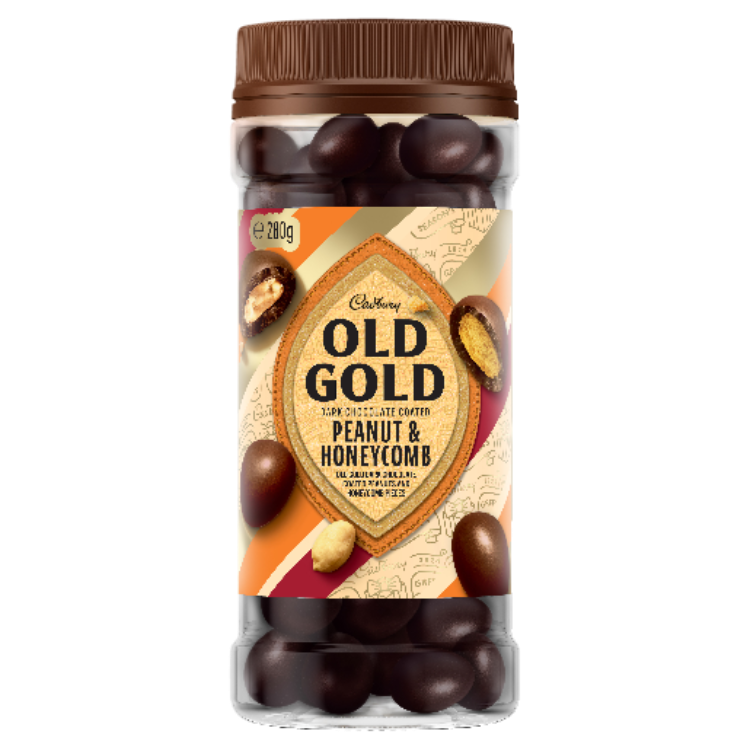 Cadbury Old Gold Dark Chocolate Coated Peanut & Honeycomb 280g