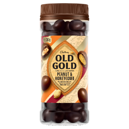 Cadbury Old Gold Dark Chocolate Coated Peanut & Honeycomb 280g