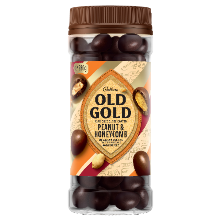 Cadbury Old Gold Dark Chocolate Coated Peanut & Honeycomb 280g