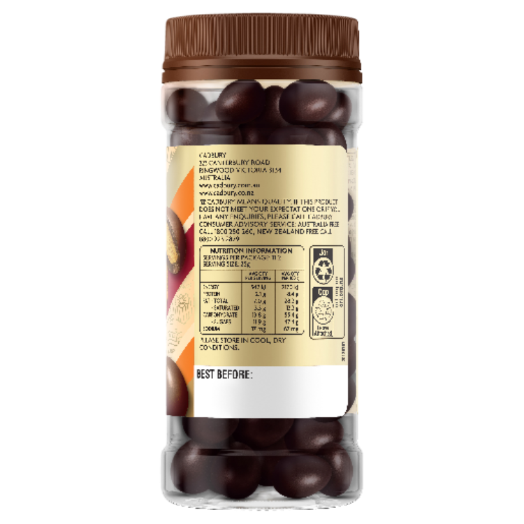 Cadbury Old Gold Dark Chocolate Coated Peanut & Honeycomb 280g