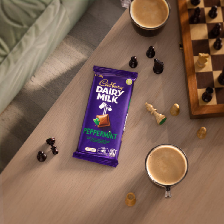 Cadbury Dairy Milk Peppermint milk chocolate block 180g