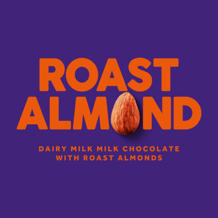 Cadbury Dairy Milk Roast Almond milk chocolate block 180g
