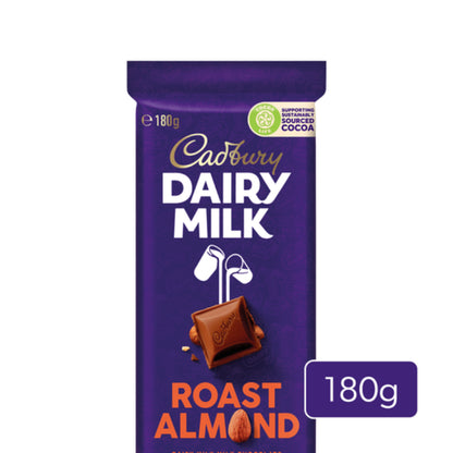 Cadbury Dairy Milk Roast Almond milk chocolate block 180g