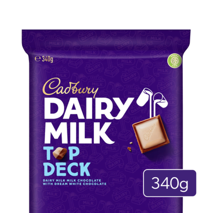 Cadbury Dairy Milk Chocolate Top Deck Large Block 340g